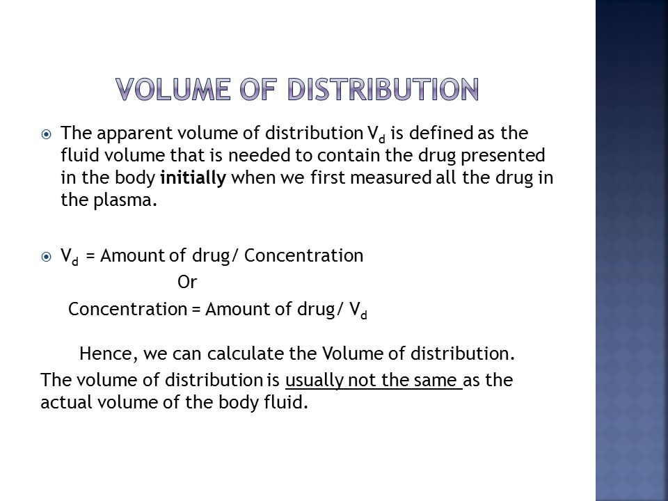 volume of distribution
